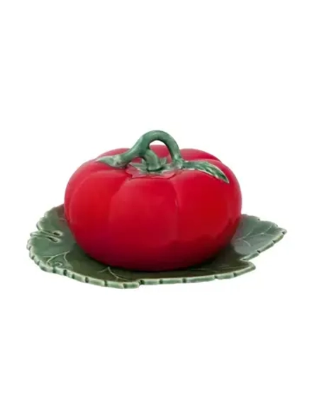 Mensa Home Блюдо для томатного масла 20x18x4,5см томат зелено-красный
