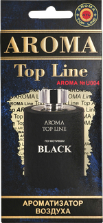 Ароматизатор для автомобиля AROMA TOP LINE №u004 BLACK картон