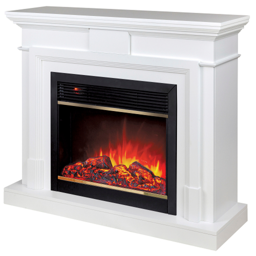 Каминокомплект Real Flame Marco 25,5/26 WT с очагом Moonblaze Deluxe Brass