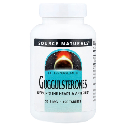 Source Naturals, гуггулстероны, 37,5 мг, 120 таблеток
