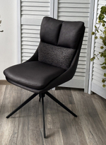 Стул М-City DISAUR Лерой (Leroy) поворотный на поворотный на 360 градусов, Серый Maison 99, Ote Cobble 457, Черный