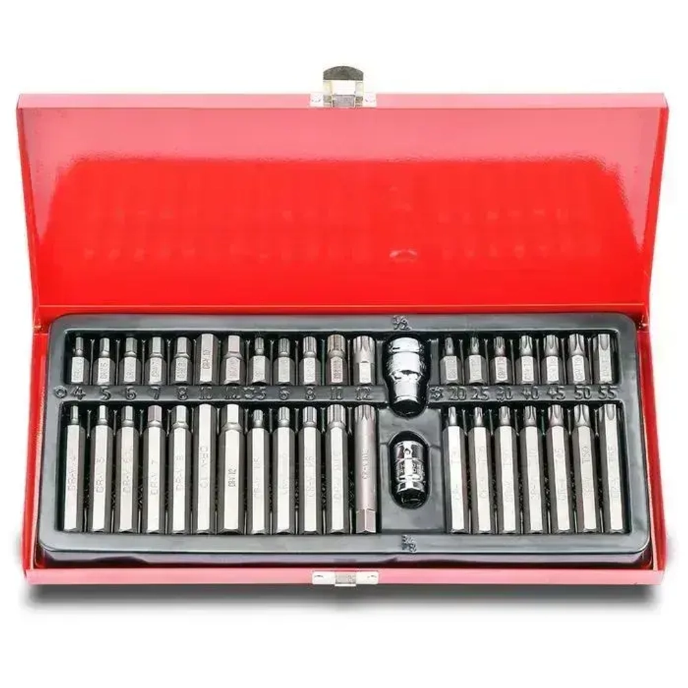 Набор бит 40 предметов DEKECR-V (TORX, SPLINE, HEX) из хромованадиевой стали