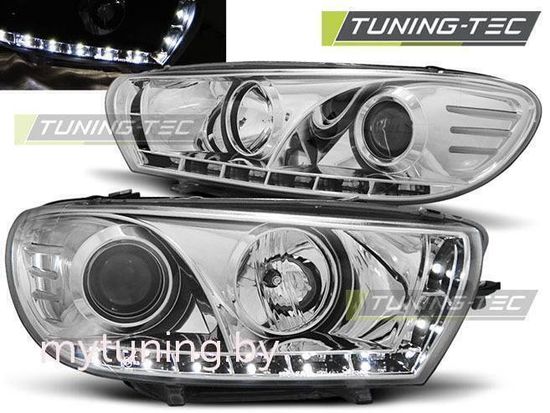 Передние фары VW Scirocco 3 daylight chrome