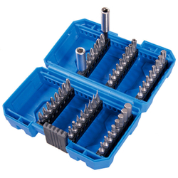 Набор вставок (бит) 1/4&quot;, HEX, TORX, SQUARE, Phillips, Pozidriv, Slotted, 49 предметов KING TONY 1049CQ