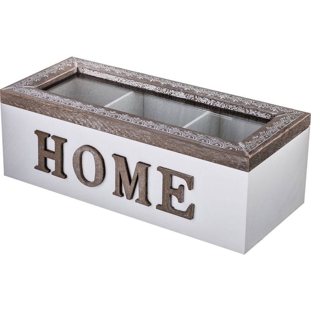 ШКАТУЛКА ДЛЯ ЧАЯ С 3 СЕКЦИЯМИ КОЛЛЕКЦИЯ "HOME" 23*10,5*8 СМ (КОР=24 ШТ.)