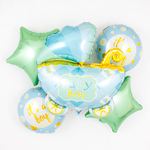 Фигура Коляска для мальчика, Голубой 35" Fl