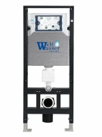 Унитаз подвесной WeltWasser WW GELBACH 10000012025 с крышкой микролифт, безободковый, смыв торнадо, в комплекте с инсталяцией, серый матовый