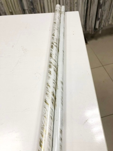 Труба круглая металлическая d19 мм, цвет белое золото ампир