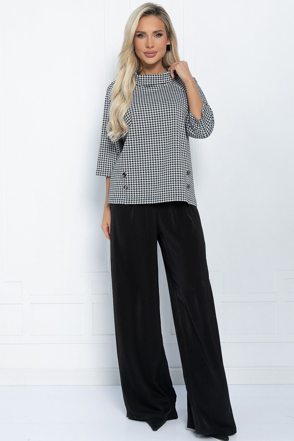 Джемпер Эдельвейс (черно-белый) Б11485 LT Collection