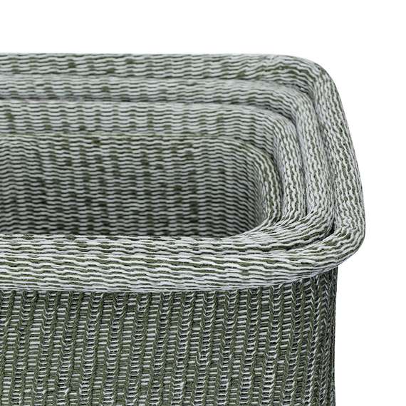 Набор из 4 корзин для хранения sustainable collection, оливковый