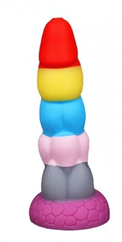 Мифический фаллоимитатор разноцветный дракон ROSYLAND ( 21,8 см ) (Цвет: разноцветный)