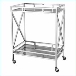 Тележка сервировочная,нержавеющая сталь 75*45*97 см. P.L.--Hotelware