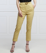 Льняное брюки с ремешком PLAZA Pinko - желтый(1G17CY 7435)