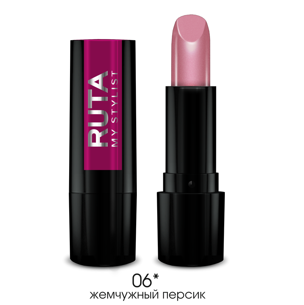 Ruta Помада для губ Glamour Lipstick, тон №06, Жемчужный персик, 4,5 гр