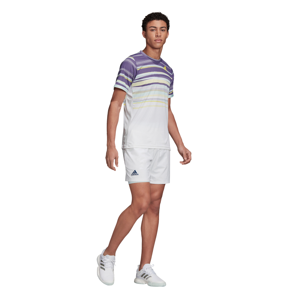 Мужские теннисные шорты Adidas 2in1 Short Heat Ready 7in - white/tech indigo