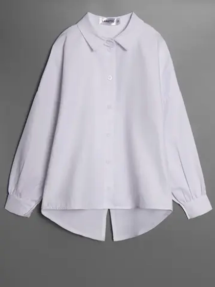 Белая школьная рубашка для девочки с длинным рукавом
