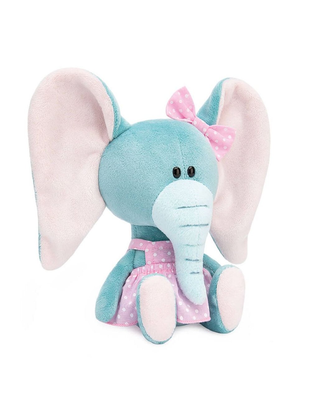 Мягкая игрушка Слониха Симба в розовом сарафане (15 cm), в коробке