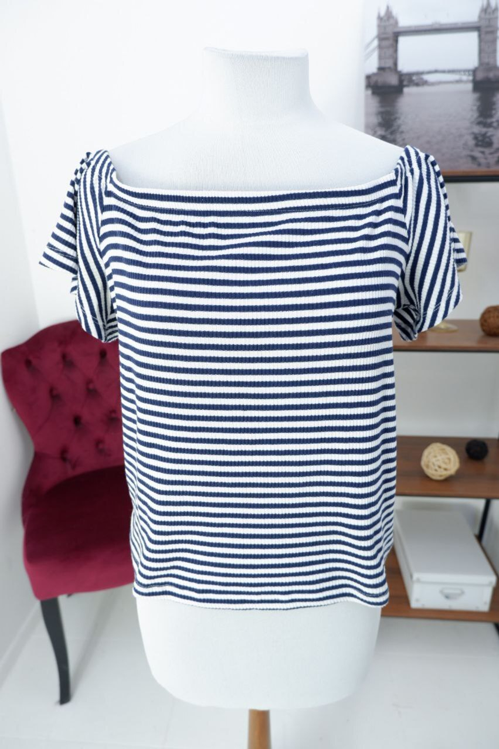 Футболка Mango в полоску 46 размер