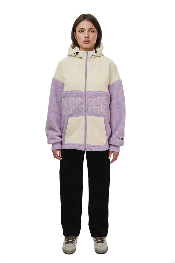 Худи Little Lamb Zip белый/фиолетовый - фото 4