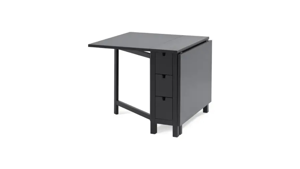 Кухонный стол складной -  аналог IKEA NORDEN/НОРДЕН/МЫРПОМ/ ИКЕА, 26/87/148x80см, черный