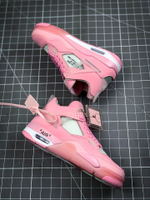 AIR JORDAN 4 RERO X OW PINK/PINK/WHITE