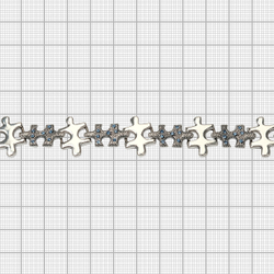 "Пазлы" браслет в серебряном покрытии из коллекции "Игрушки" от Jenavi