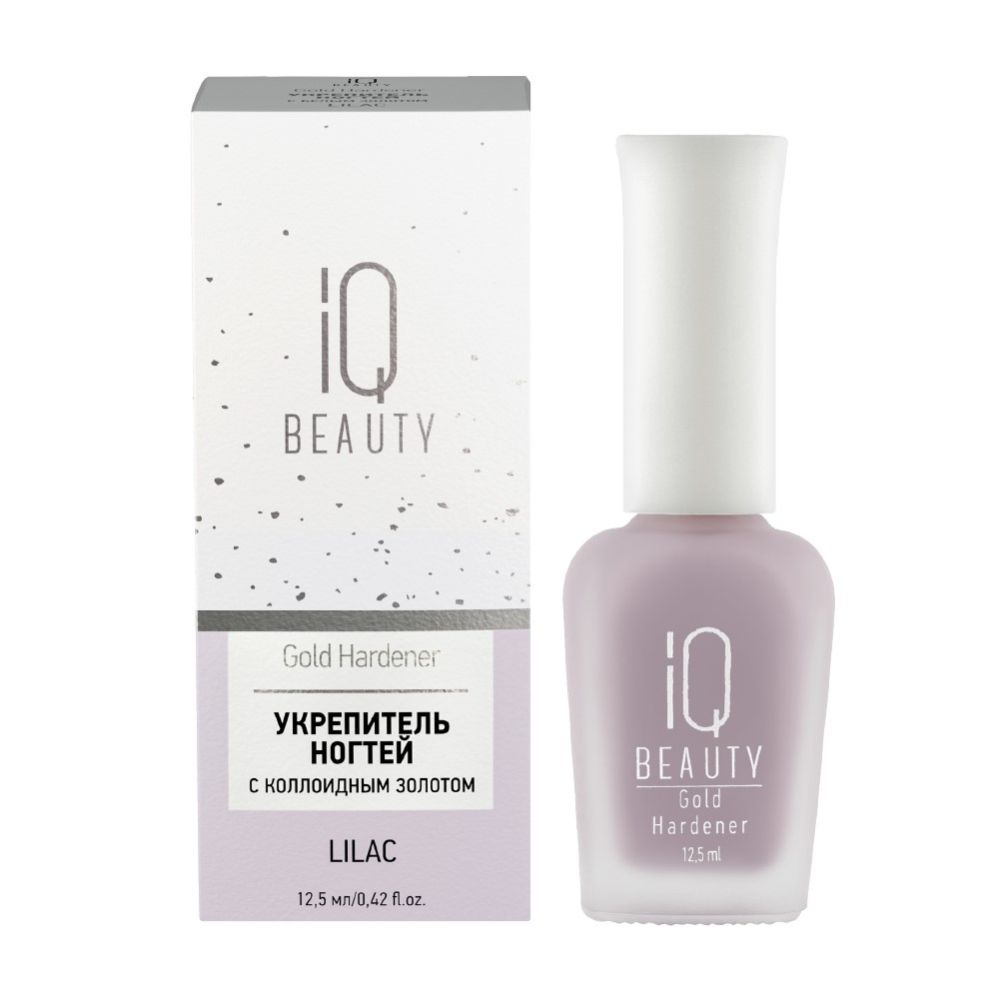 IQ Beauty Укрепитель ногтей с коллоидным золотом (LILAC), 12,5 мл