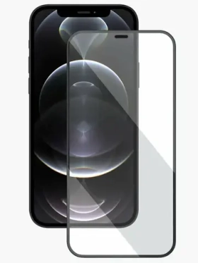 Защитное стекло "Стандарт" для iPhone 16 Черный (Полное покрытие)