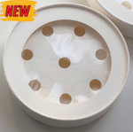 NEW! Коробка для конфет круглая с окном диам.165мм выс.35мм (8) (белая), от 10 шт