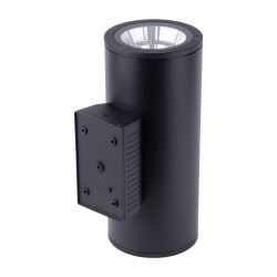 ULU-S22D-2x22W-2700K IP65 BLACK Светильник светодиодный уличный. Архитектурный накладной. Теплый белый свет 2700K. Корпус черный. TM Uniel