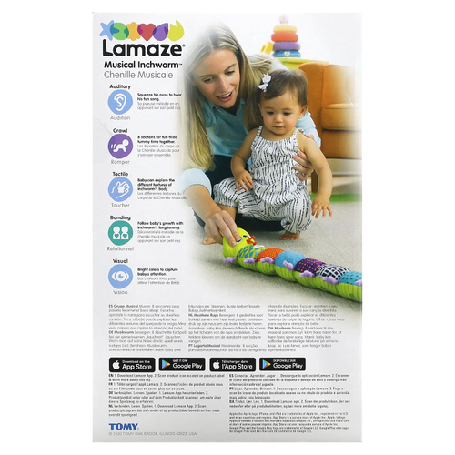 Lamaze, Musical Inchworm, от 0 месяцев, 1 игрушка