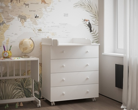 Комод пеленальный Incanto Nova 800/4 (белый)