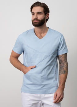 Медицинская туника с косым кроем