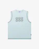 Майка Ymkashix face flower голубая