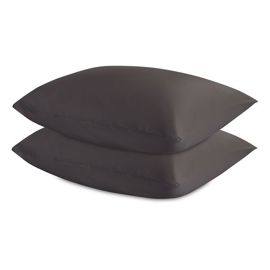 Набор наволочек из премиального сатина темно-серого цвета из коллекции essential, 50х70 см