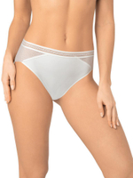 Трусики-слипы из микрофибры и кружева с сетчатой структурой (Размер: M) (Цвет: бежевый)