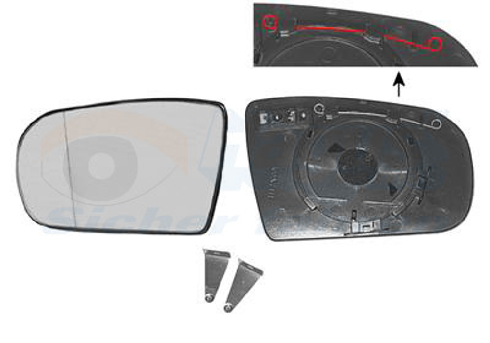 VAN WEZEL - 3029837-VAN - Mirror Glass, exterior mirror