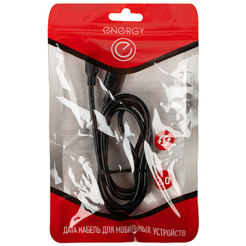 Кабель Energy ET-30 USB/Type-C, черный