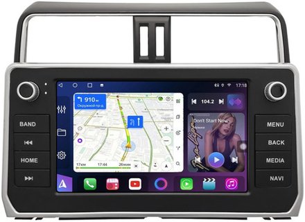 Магнитола Toyota Land Cruiser Prado 150 2017-2023 (рамка с кнопками и крутилками) - FarCar XXL9-7109F2 монитор 9.5" 2K QLED на Android 14, TS20, 8+256Гб, CarPlay, 4G SIM-слот