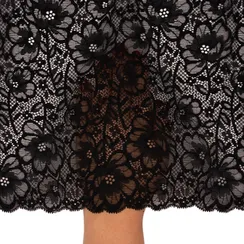 Кружево эластичное черное 22,5 см