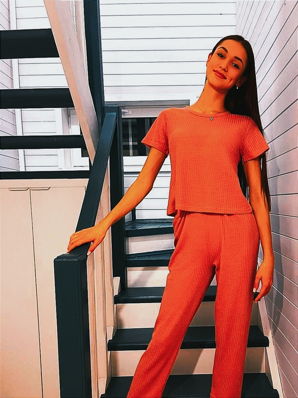 К/ж штаны+футболка 3172-3 (бардовый)