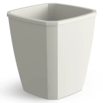 Кашпо для цветов пластиковое 4л «Лаунж» с дренажной вставкой светло-серое С372СЕР