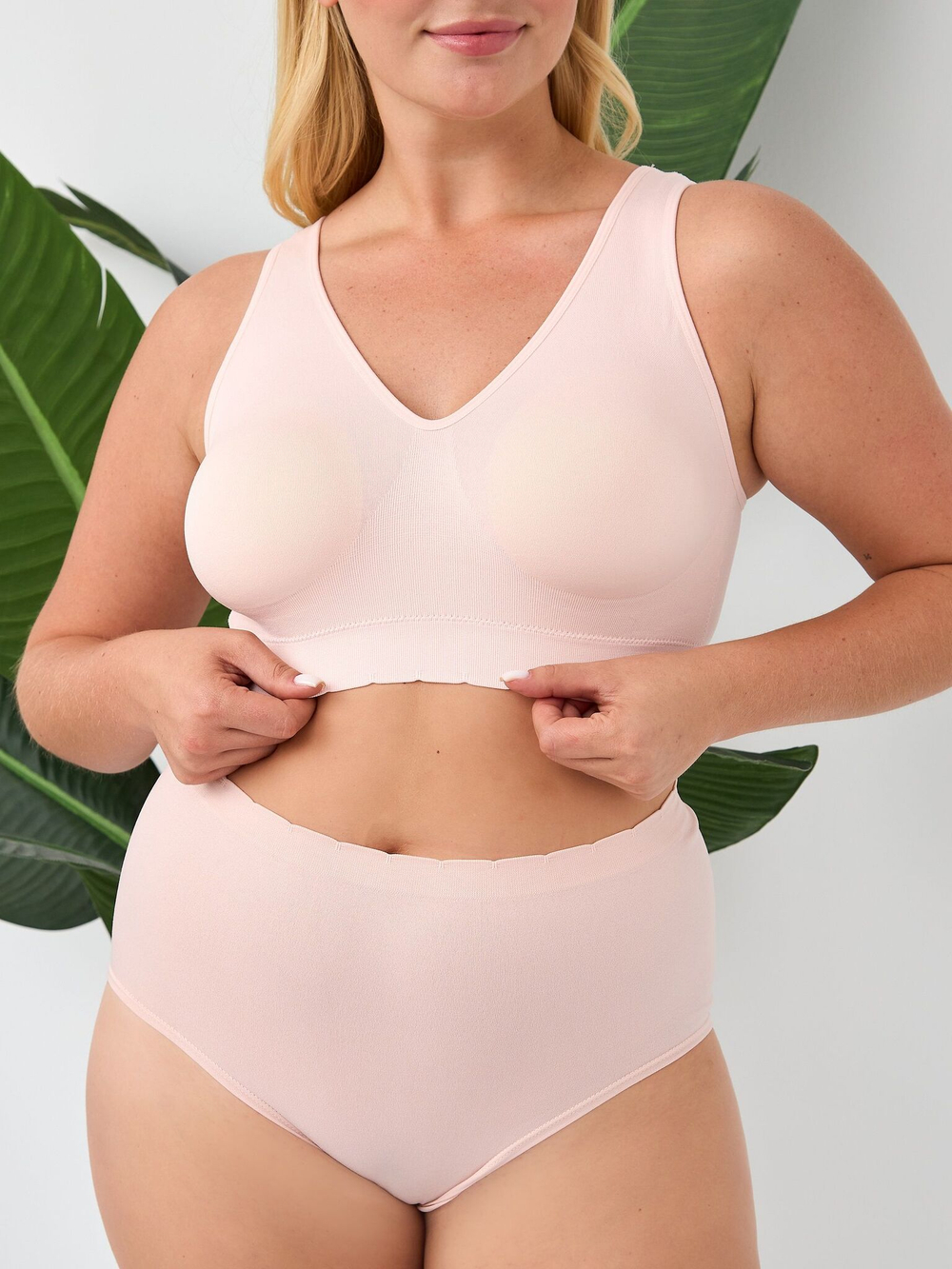 Набор из 3 бесшовных топов-бралеттов (Размер: XXL) (Цвет: разноцветный)