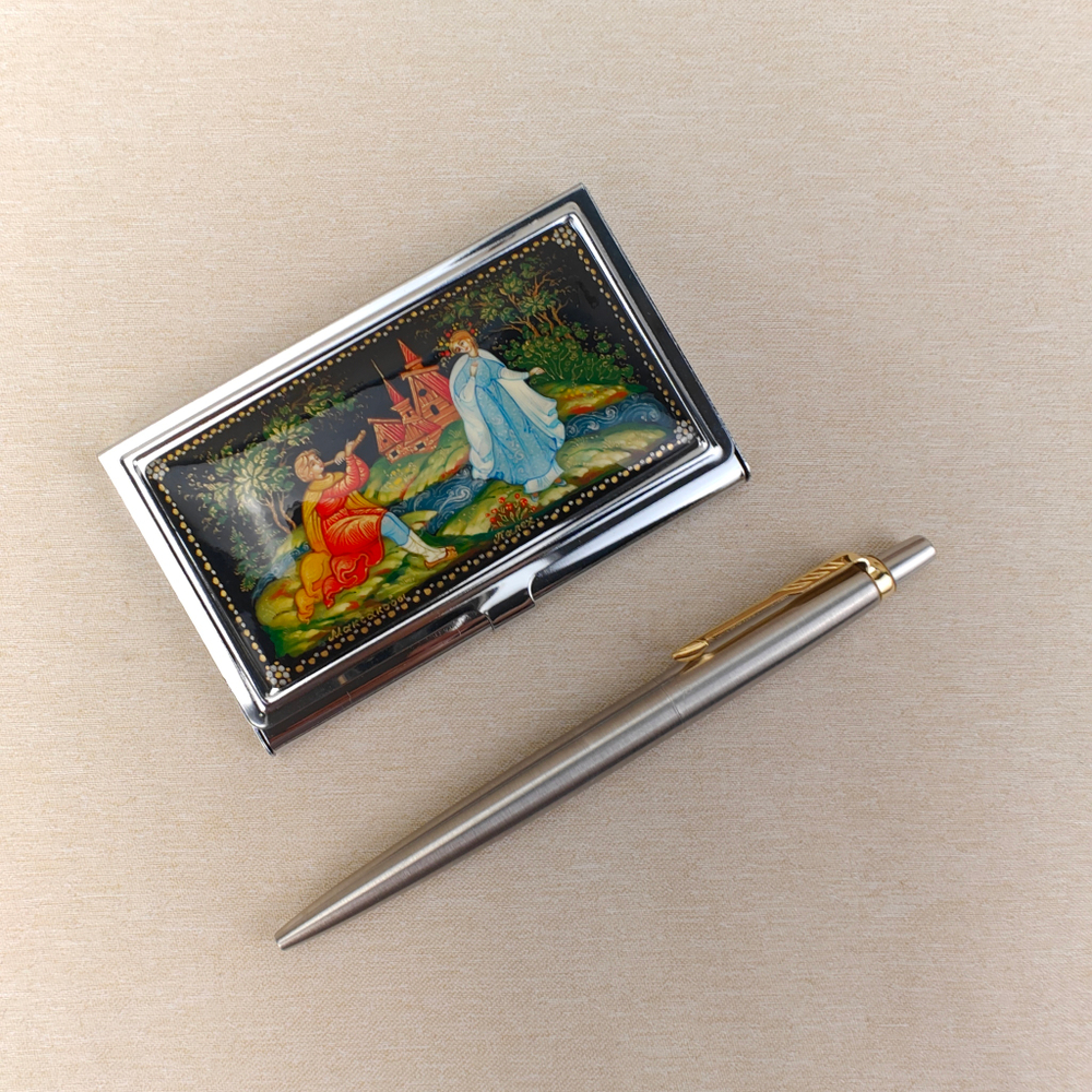 Набор подарочный "На прогулке" с ручной росписью в футляре