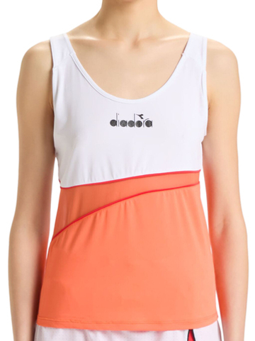 Женский топ теннисный Diadora L. Tank Icon W - ярко-оранжевый