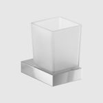 Стаканчик для зубных щеток стекло/нерж. сталь CORINTO 16931.B глянцевый