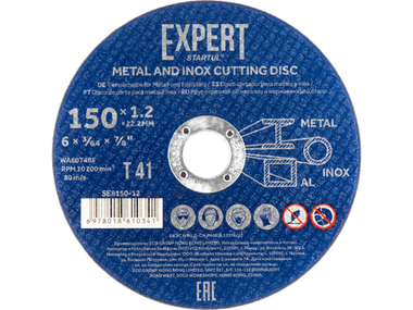 Круг отрезной 150х1.2x22.2 мм для металла и нерж. стали EXPERT STARTUL