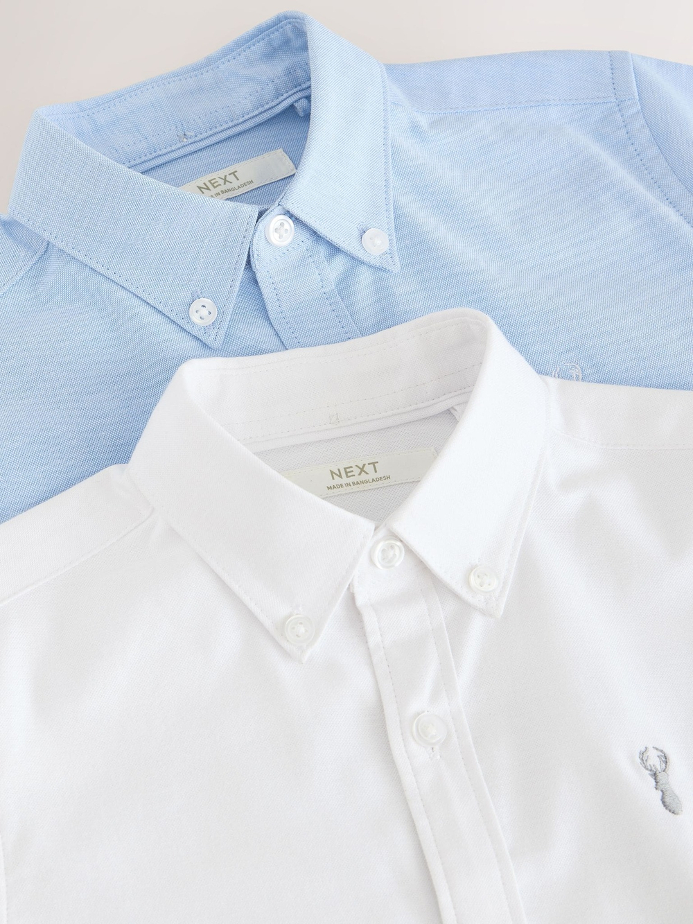 Рубашка с коротким рукавом для мальчика Next AG5-920, 2 шт., Белый, Голубой