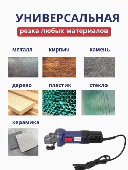 Болгарка / УШМ,115 мм диаметр диска, 850 Вт мощность, 12000 об/мин