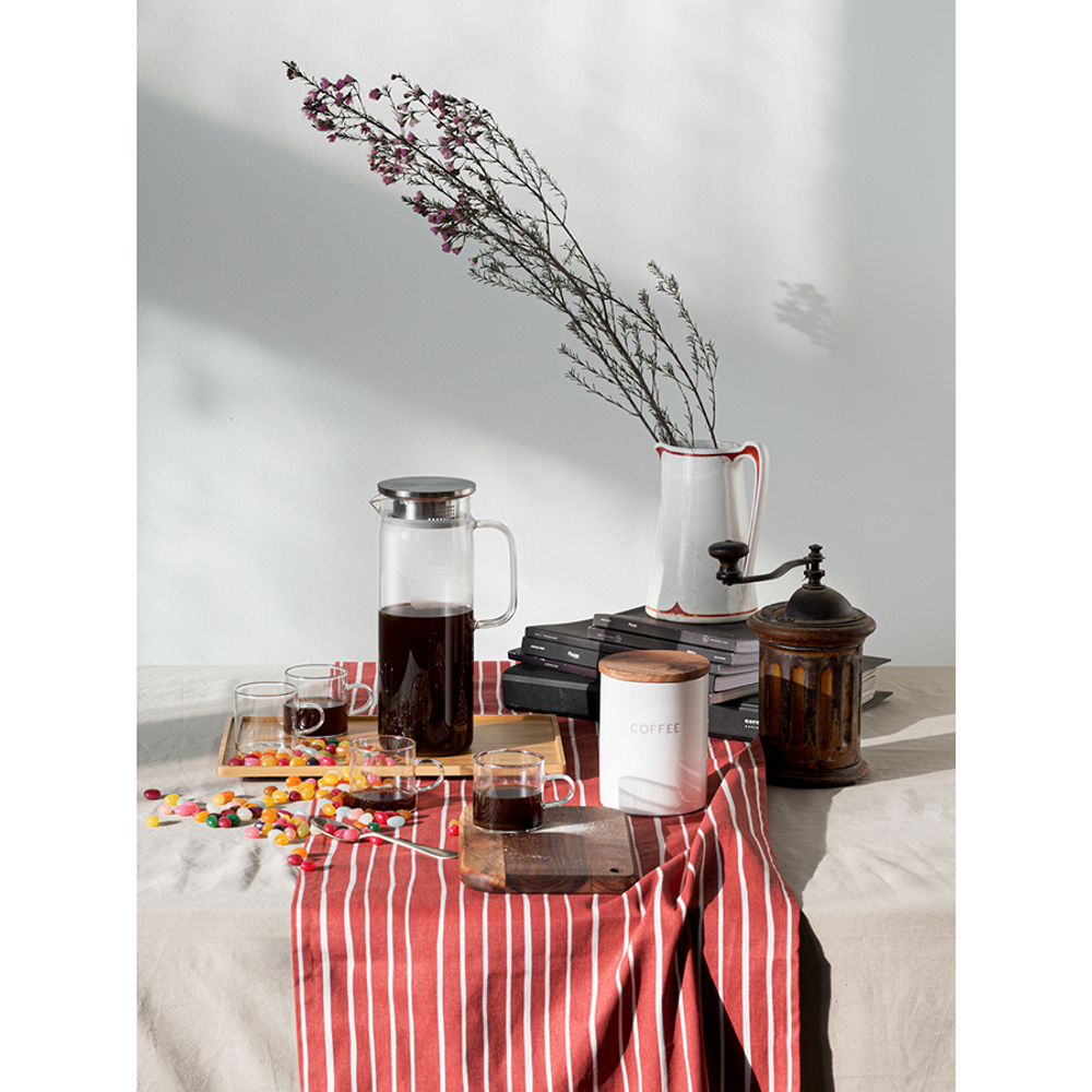 Банка керамическая для хранения кофе, 650 мл, белая